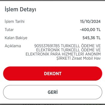 Paycell Para Yükleme Sorunu: Hesaba Geçmeyen 400 TL