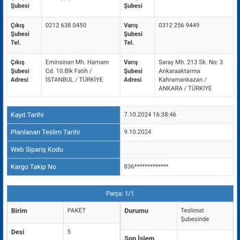 Kargo Teslimatında Büyük Gecikme