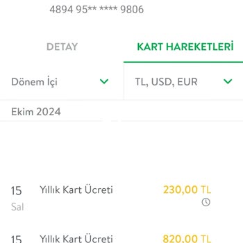 Kredi Kartı Aidat Ücretlerinin İadesi Talebi