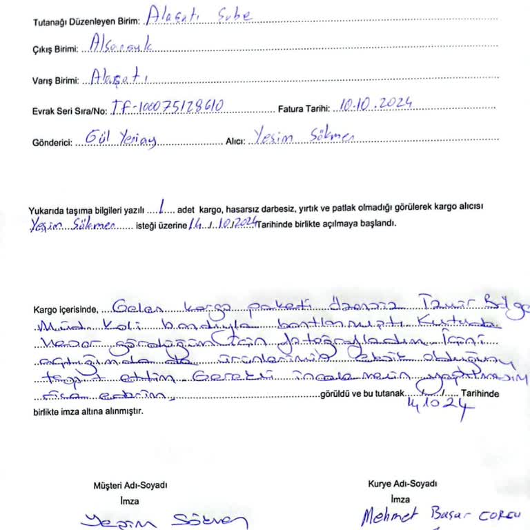 Eksik Teslimat Ve Bilgilendirme Eksikliği