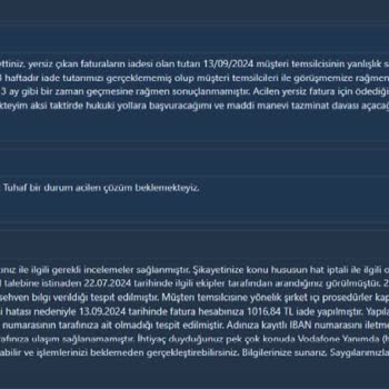 Vodafone Hattı Kapatma Sürecinde Yaşanan İade Sorunu