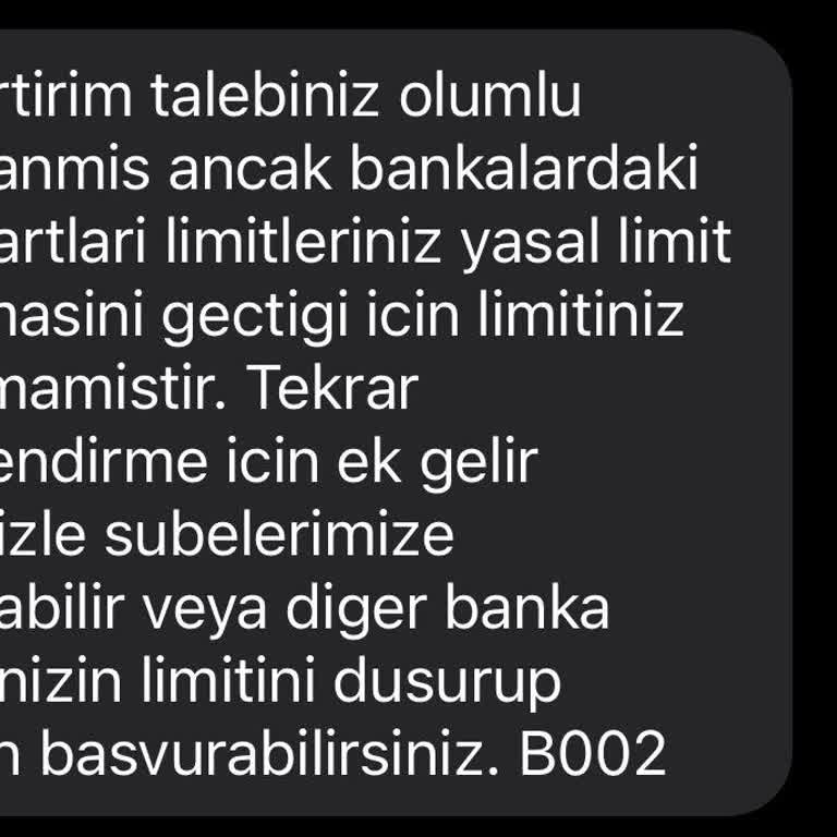 Kredi Kartı Limit Artışı İçin Banka Ve Mobil Arasında Sıkıştım