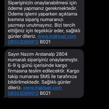 İnaktüel Sitesinden Sipariş Ve İade Sorunu