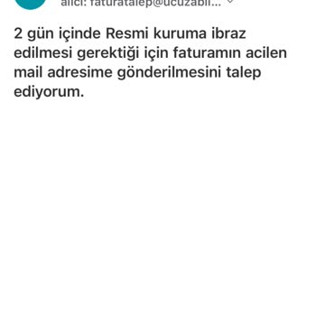 Fatura Talebine Cevap Alamama Sorunu