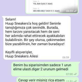 Eksik Ürün Ve İletişim Sorunu Yaşadım