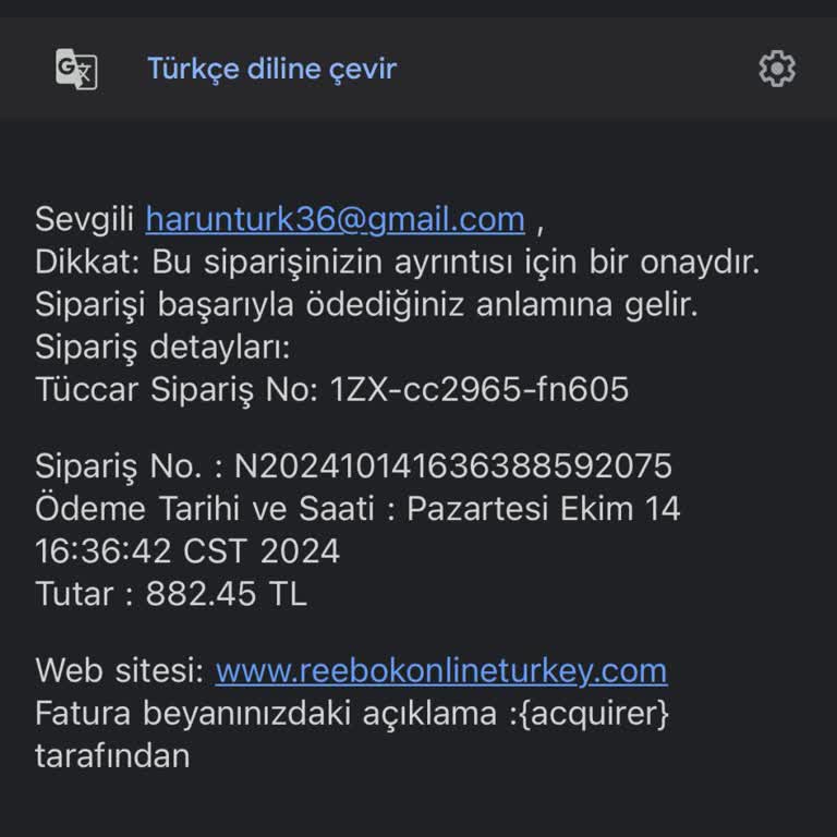 Reebok'tan Alışverişte Sipariş Sorunu