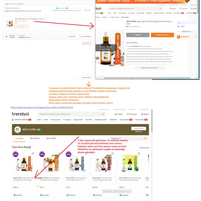 Trendyol'da Stok Ve Müşteri Hizmetleri Sorunu!