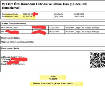 Yanlış Rezervasyon Ve Ekstra Ücret Talebi