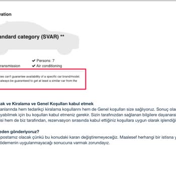 Araç Kiralama Rezervasyonunda Büyük Hayal Kırıklığı