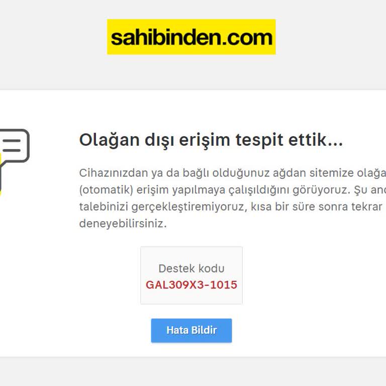 Sahibinden'e Erişim Sorunu!