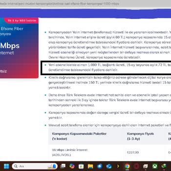 Yanıltıcı Bağlantı Ücretiyle Karşılaşma