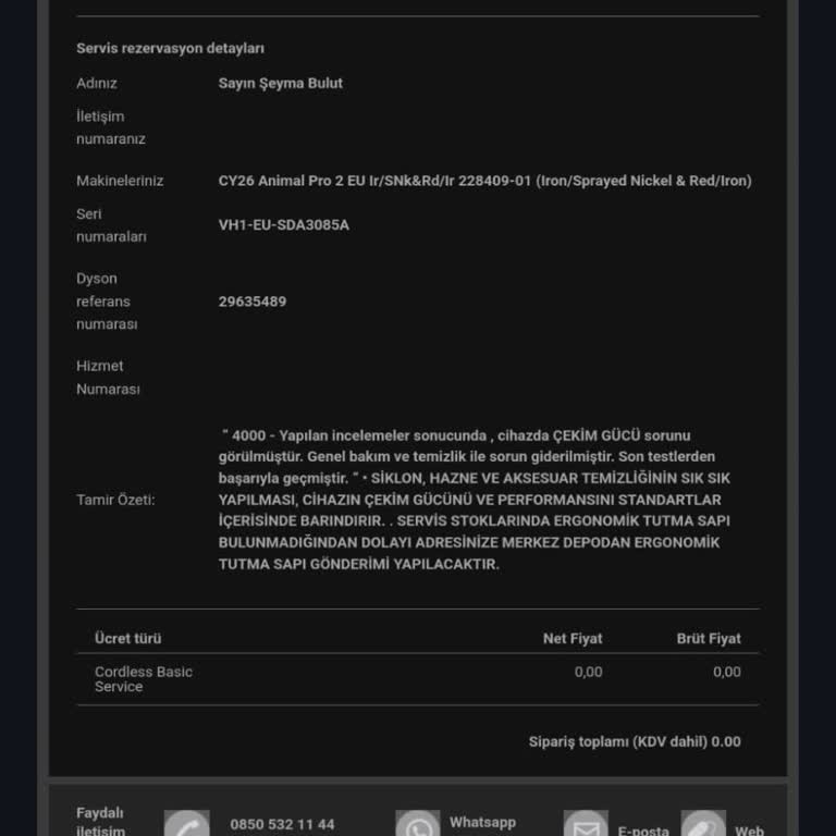 Dyson Süpürgemin Çekim Gücü Sorunu Çözülemiyor