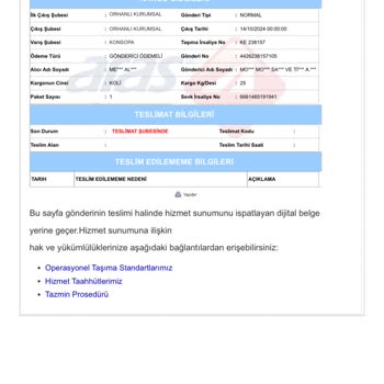 Aras Kargo Şube Teslimat Sorunu Ve Saygısızlık