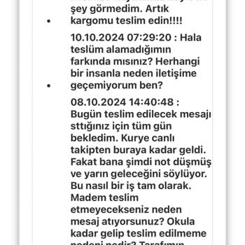 Teslim Edilmeyen Paket Ve Yetersiz Müşteri Hizmeti