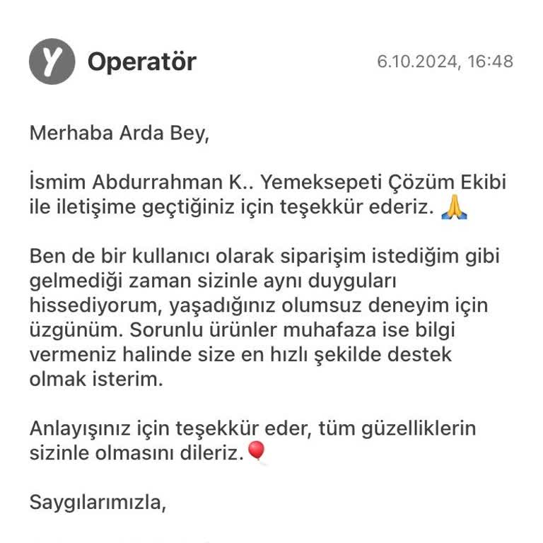 Eksik Ürün Ve Yetersiz Müşteri Hizmeti