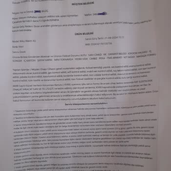 Garanti Kapsamında Çözülmeyen Akıllı Saat Sorunu