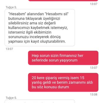 Yanlış Sipariş Ve İletişim Sorunları