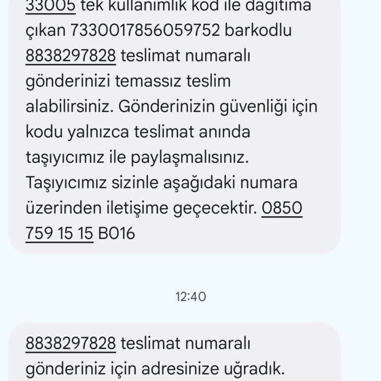 Kargo Teslimatında Yaşanan Sorun