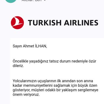THY'den İptal Edilen Uçuş İçin Geri Ödeme Alamadım