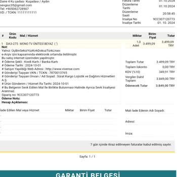 Vivense'den Aldığım TV Ünitesinin Montajı Hala Yapılmadı