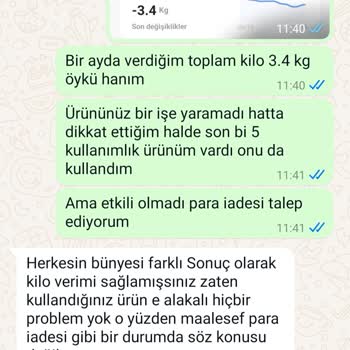 Kilo Kaybı Vaadi Gerçekleşmedi, Satıcı Alaycı Ve İade Reddedildi
