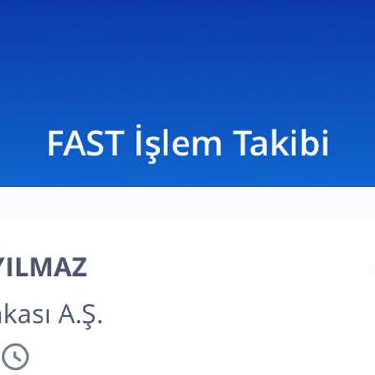 FAST İşlemi Sorunu: İşlem Gerçekleşmiyor