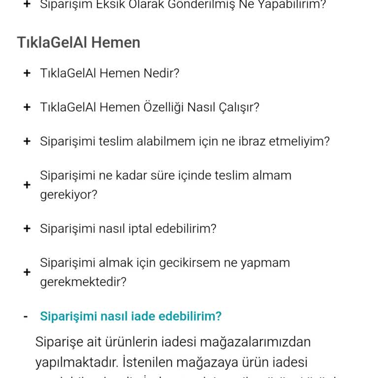 Yanlış Ürün Ve Mağaza Değişim Sorunu
