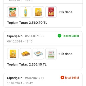 Migros Sanal Marketin Keyfi Sipariş İptalleri