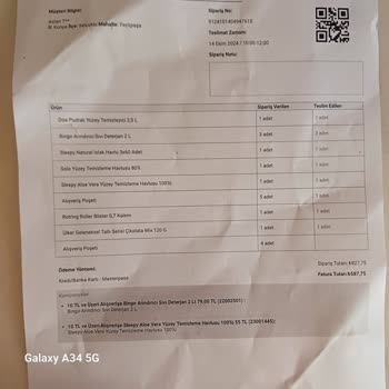 Eksik Sipariş Ve İletişim Sorunları