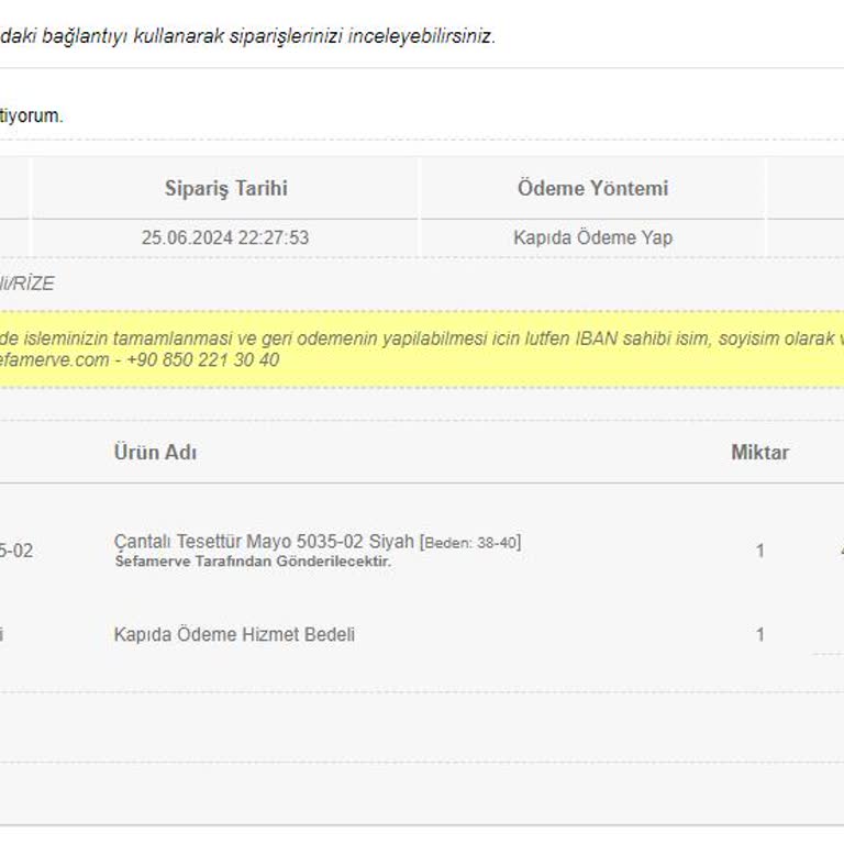 İade Ücreti Hala Hesabımıza Yatmadı