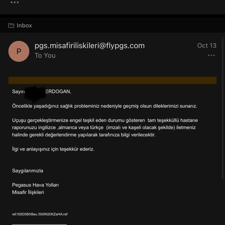 Sağlık Sorunu Nedeniyle Mağduriyet Yaşatan Pegasus