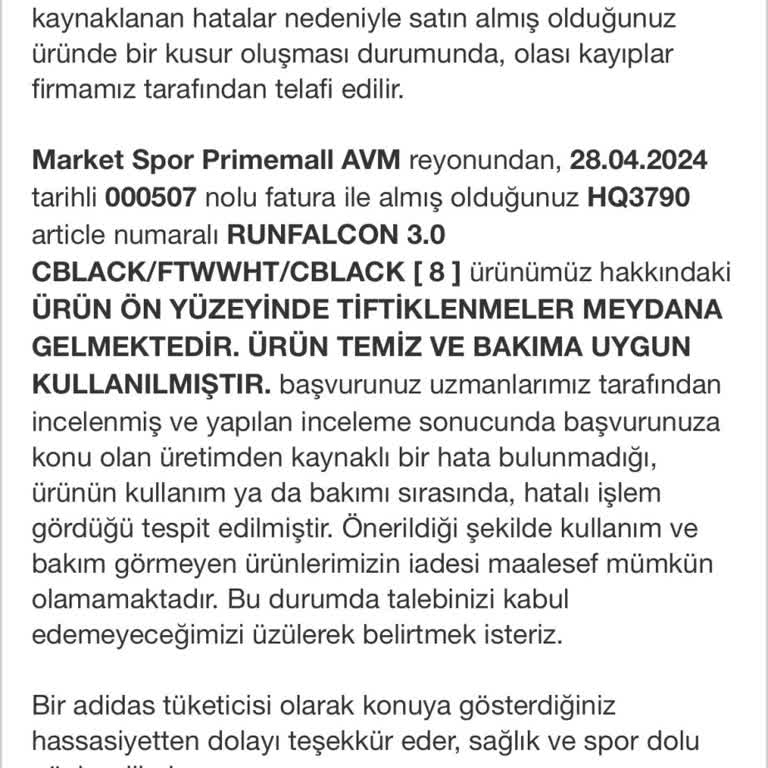 Adidas Ayakkabı Kalitesizliği Ve Müşteri Hizmetleri Hayal Kırıklığı