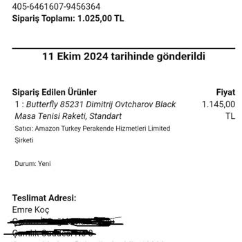 Yanlış Ürün Gönderimi: Masa Tenisi Raketi Yerine Pil Geldi