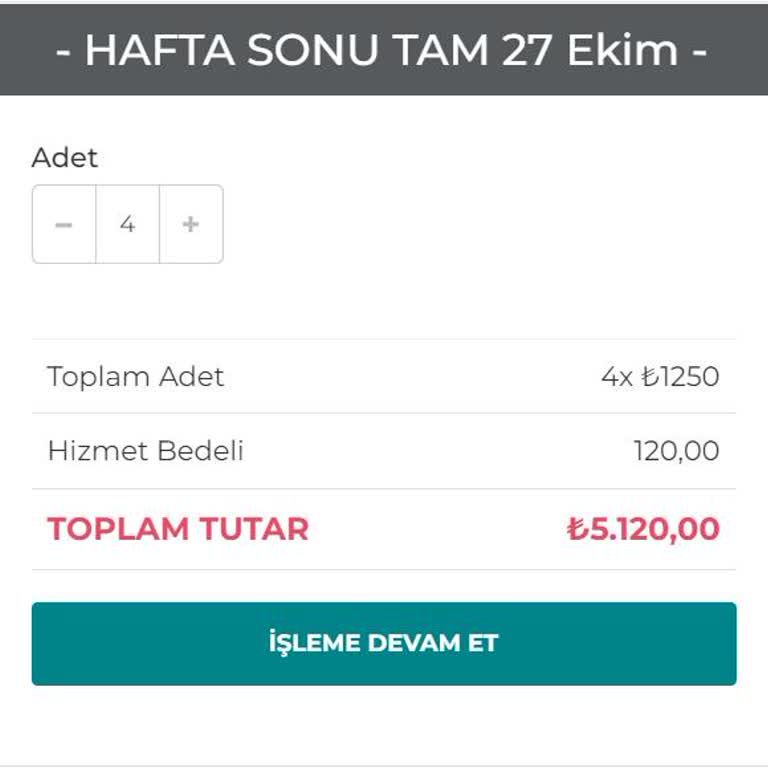 Bilet Başına Hizmet Ücreti Ve Ayrı Ödeme Zorunluluğu