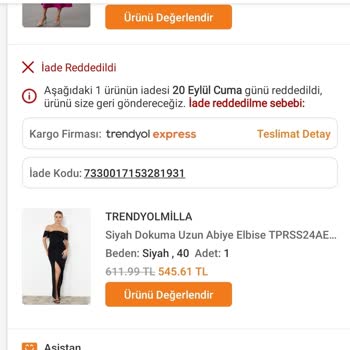 İade Edilmeyen Ürün Ve Çözüm Bulunamayan Sorun