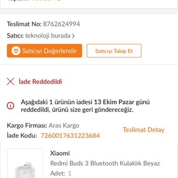 Trendyol'dan Alınan Bozuk Ürün Ve İade Sorunu