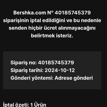 Hesap Dondurulması Ve İptal Edilen Sipariş Sorunu