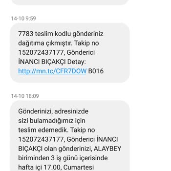 Kargo Teslim Edilmedi, Mağduriyet Yaşıyorum