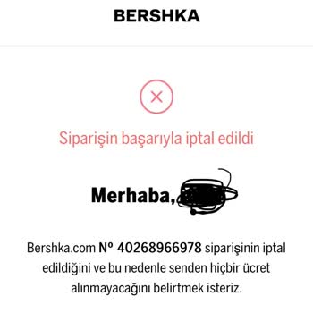 Bershka'nın Kupon Ve Sipariş İptali Sorunu