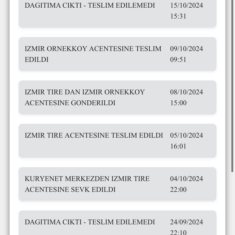 Teslim Edilmeyen Gönderi: Acil Ulaşım Talebi
