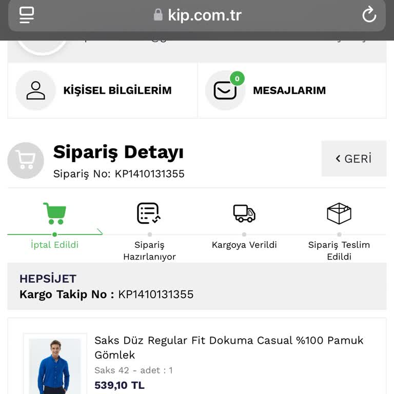 Özel Gün İçin Beklenen Gömlek İptal Edildi