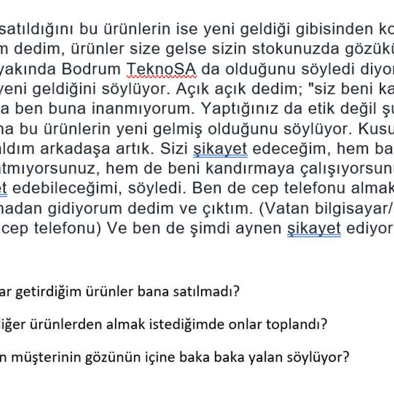Yanıltıcı Stok Bilgisi Ve Fiyat Değişikliği Şoku