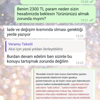 Veramuu.com'dan Alışverişte İade Sorunu