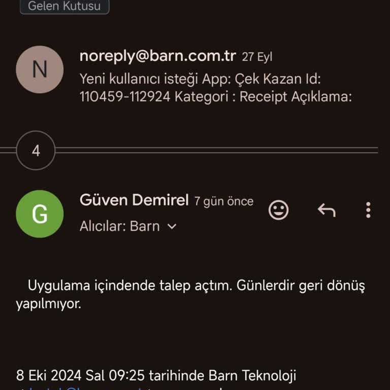 Çek Kazan Uygulamasında Ürün Kodu Sorunu Ve İletişim Eksikliği