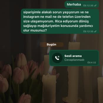 Siparişe Ulaşamama Ve İletişim Sorunları