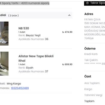 Yanlış Ürün Ve Ekstra Ücret Sorunu