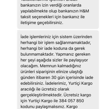 H&M Online Alışverişlerinde Taksit Yanıltmacası