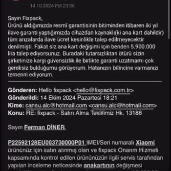 Garanti Kapsamında Yüksek Onarım Ücreti Şoku