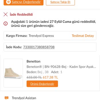 Trendyol'dan Aldığım Ayakkabının İadesinde Yaşadığım Sorunlar!