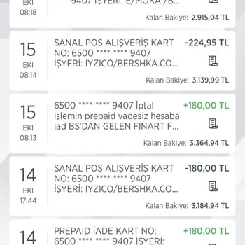 Bershka'dan İptal Edilen Siparişin Ücreti İade Edilmedi